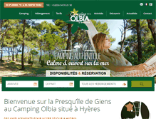 Tablet Screenshot of camping-olbia.com